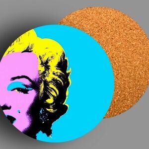 Marilyn Monroe Pop Art Drink Coaster Set Home Décor